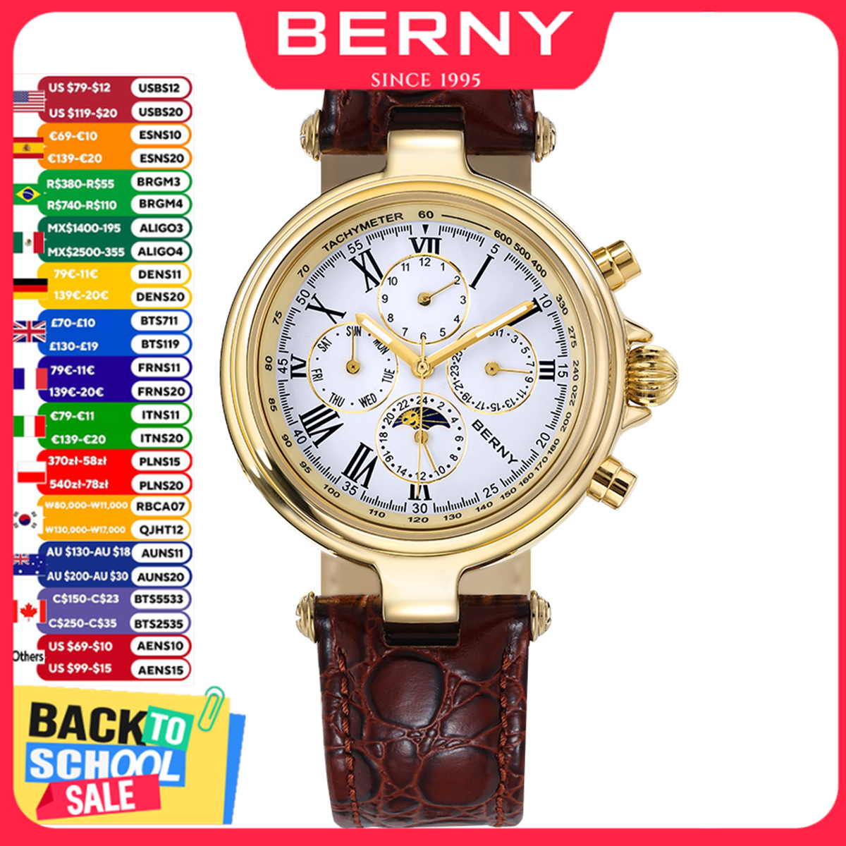 Seiko Watch Prospex - Мужские автоматические часы BERNY в стиле