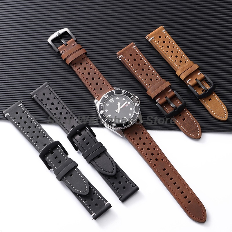 Suede Strap Watch - Для Seiko для Omega из воловьей