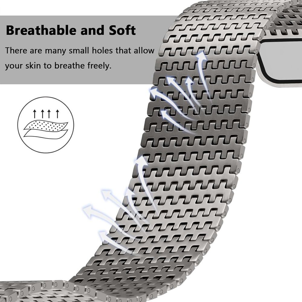 Титановый ремешок-петля для Ap – обзор и цена Milanese Loop Magnetic